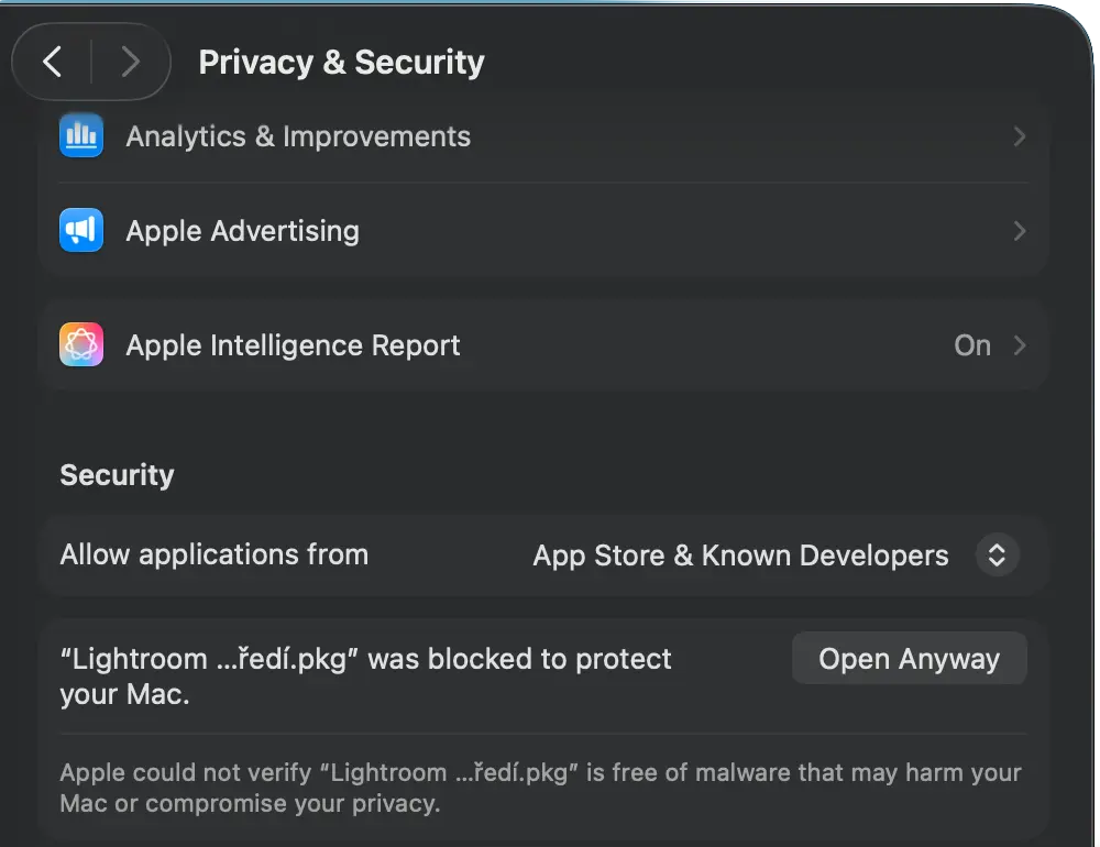 Lrcz Mac PrivacySecurity open anyway