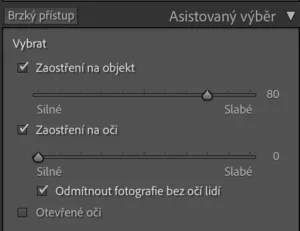 Lrc15 asistovany vyber chyba lokalizace